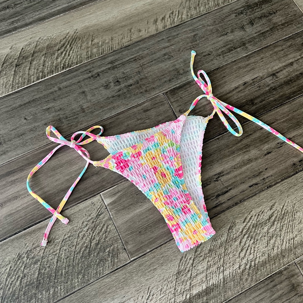 Shein Multi-Color Flowers Bikini Bottoms